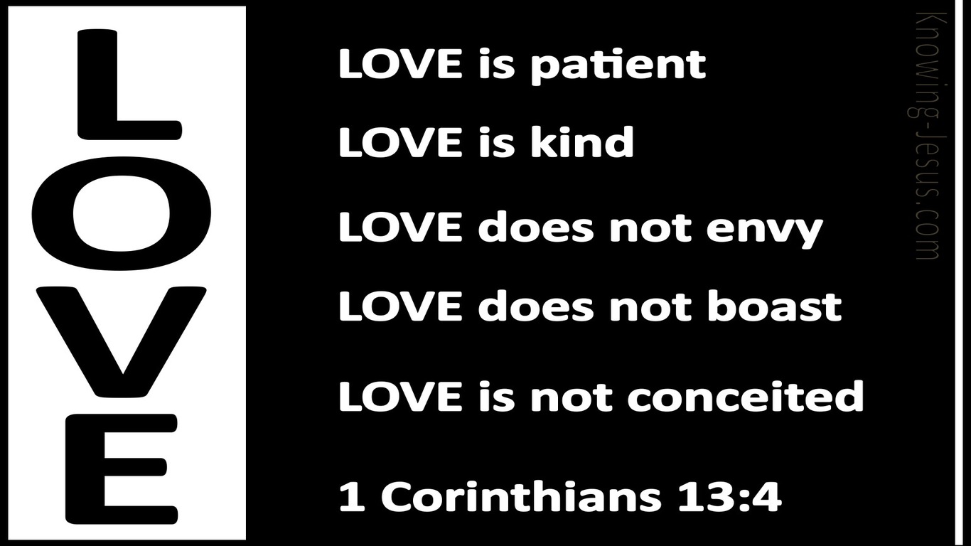 1 Corinthians 13:4 Love is Patient (black)